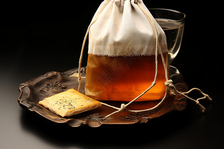 一个茶包背景图片