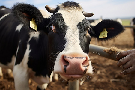 农场里的的牛背景图片