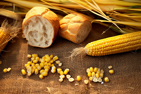金黄玉米背景图片