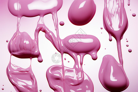 粘稠流动的创意粉色颜料背景图片