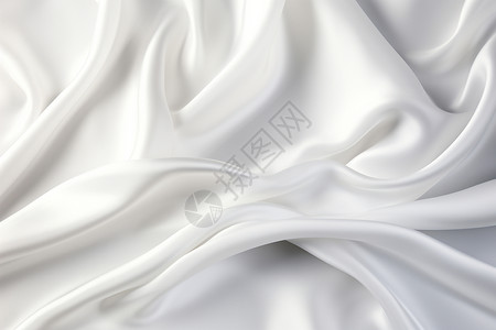 富有光泽的白色丝绸面料背景图片
