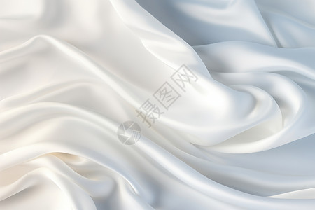 丝滑柔软的白色丝绸背景图片