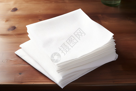 白色餐巾背景图片