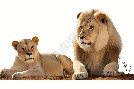非洲草原上的狮子背景图片