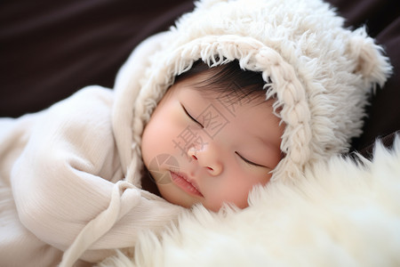 熟睡的小婴儿背景图片