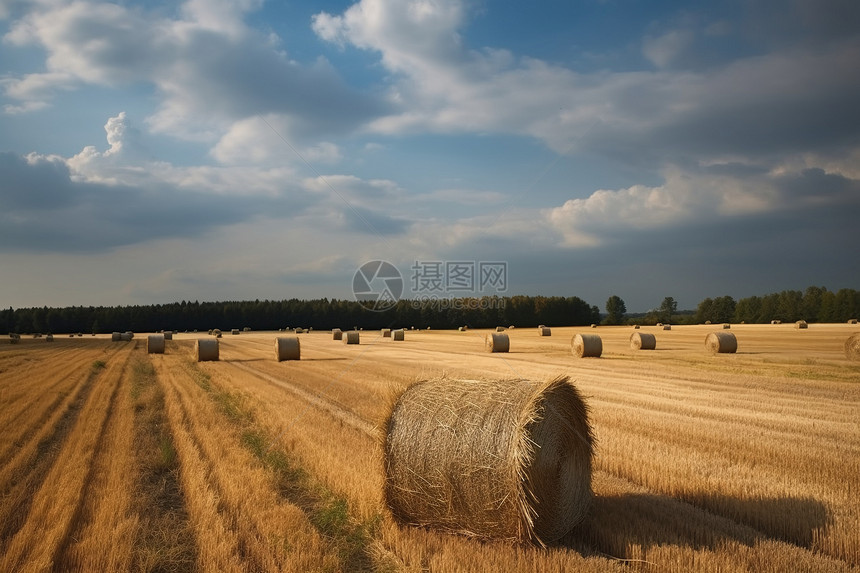 农业种植的麦田图片
