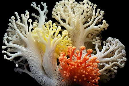 美丽的水生珊瑚群背景图片