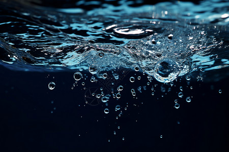 水中流动的泡泡背景图片