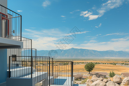 风景优美的房屋住宅区背景