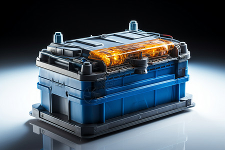 打包盒创新能源的酸性铅蓄电池盒设计图片