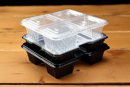 塑料的一次性餐盒背景图片