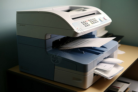 传真机素材多功能的打印传真机背景