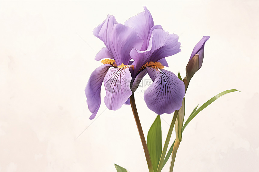 美丽梦幻的紫色鸢尾花朵图片