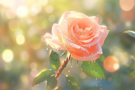 娇艳欲滴的玫瑰花朵背景图片