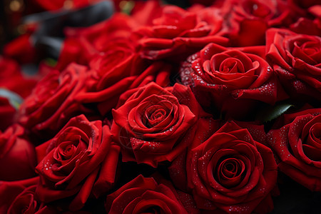 红色花束浪漫的红色玫瑰花束背景