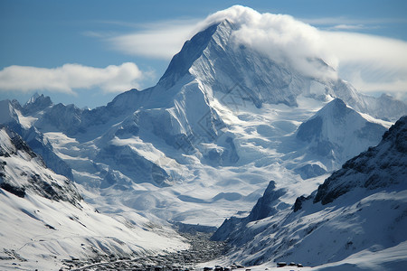 屉之雪冰山之巅背景