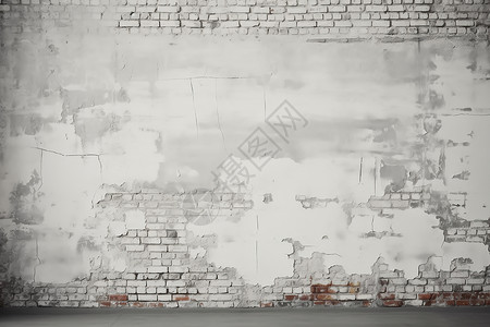 白色的水泥砖墙背景图片