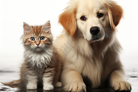动物的友谊背景图片