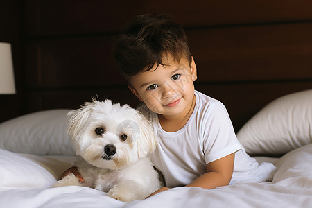 小狗和宝宝背景图片
