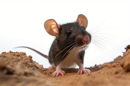 一只老鼠棕色啃咬者高清图片