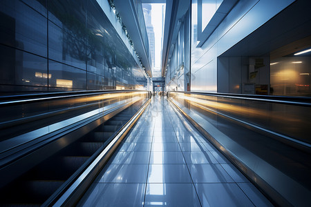 快速移动的现代建筑电梯背景图片