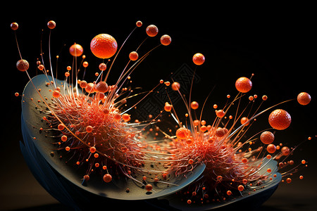 立体的生物细胞背景图片