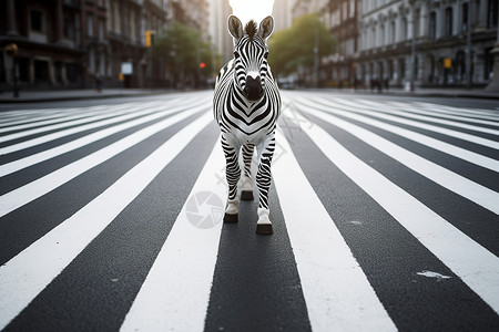 道路上的斑马背景图片