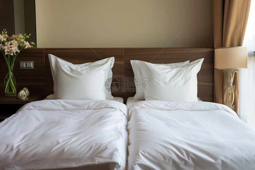 现代家居的卧室床品图片