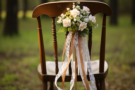 清新自然的草坪婚礼装饰高清图片
