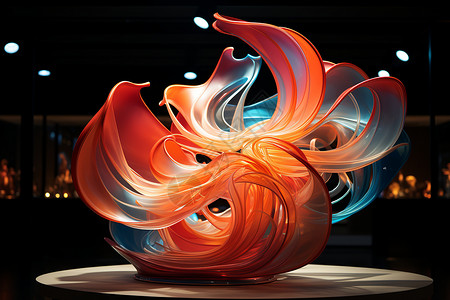 漩涡抽象雕塑背景图片