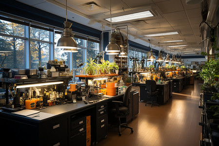 工业风格的实验室背景图片