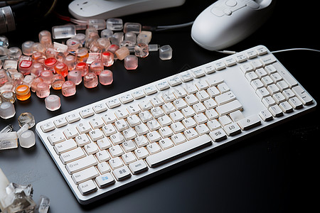现代键盘背景图片