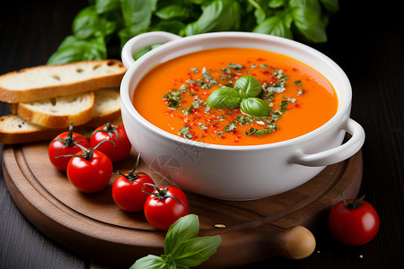 番茄汤的诱惑背景图片