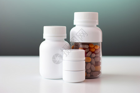 药瓶和药丸背景图片
