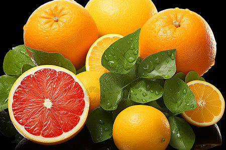 一堆柑橘水果高清图片