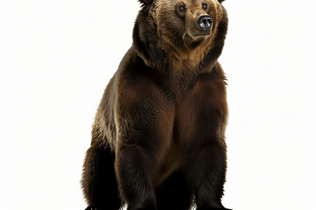 雪地里的棕熊背景图片