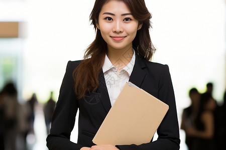 企业办公的商务女性背景图片