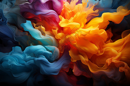 动态墨水色彩与动态的流动设计图片