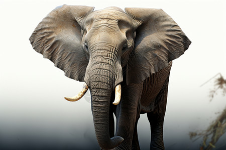 悠然自得的大象高清图片