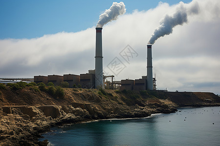 天然气发电厂背景图片