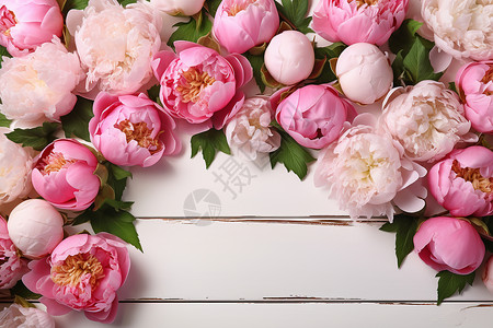 粉色牡丹花束高清图片