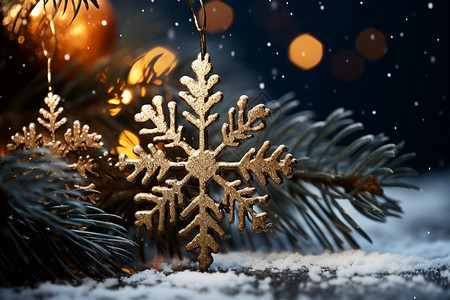 圣诞树上挂着的装饰背景图片