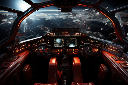 宇宙船太空梭驾驶舱设计图片