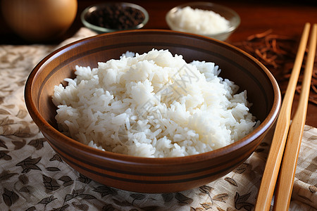 好吃的白米饭背景图片