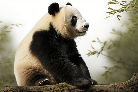 熊掌素材守护萌动大熊猫背景