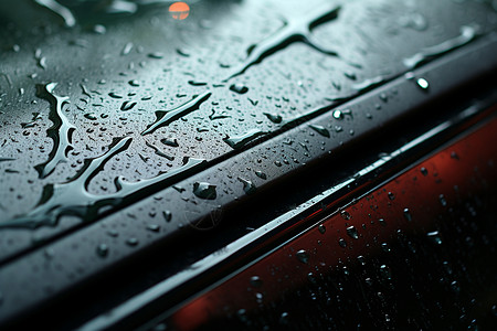 车窗的雨滴痕迹背景图片