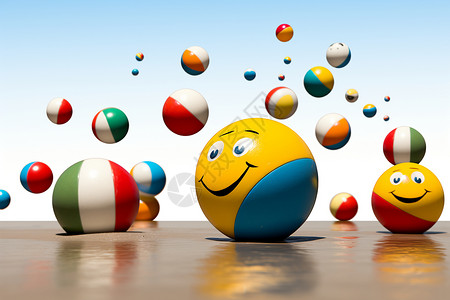 皮球玩具色彩缤纷的球背景