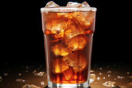 可乐玻璃清凉夏日的冰茶背景