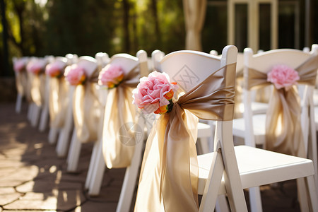 婚礼上的椅子背景图片
