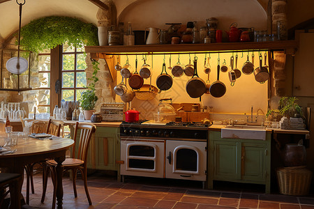 室内简约的厨房装饰背景图片